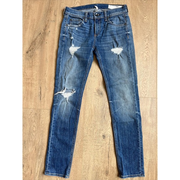 rag & bone Jeans Low Rise Skinny Distressed Jeans Women 25 style w1590k510erv - Picture 1 of 8